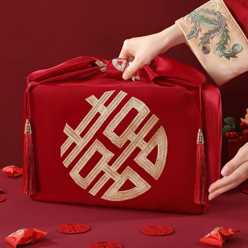 Chinese Style Red Handkerchief - огляд і ціна Furoshiki Wrap Cloth