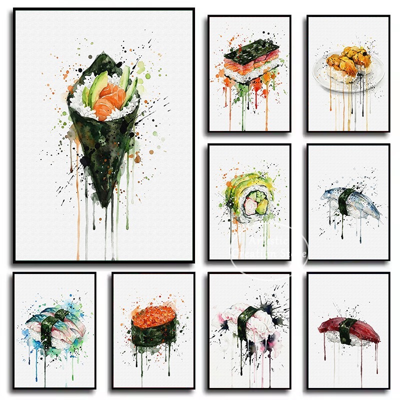 Watercolor Japanese Food Eel S - огляд і ціна Japanese Food Lifestyle